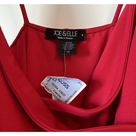 Joe & Elle Asymmetrical Hem Red Bodycon Dress Size Medium NEW - Picture 3 of 3